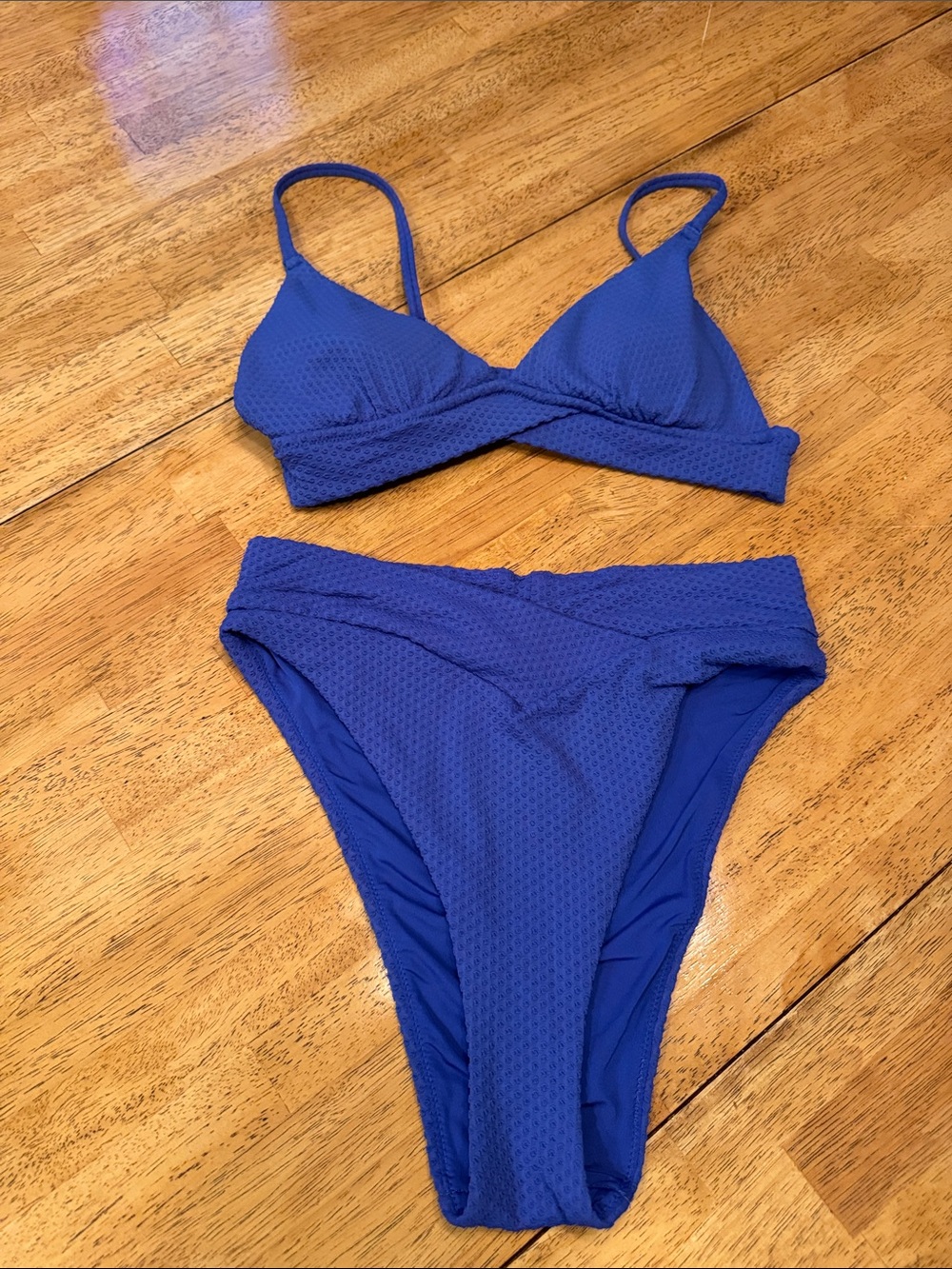 aerie Cobalt Triangle Bikini Set